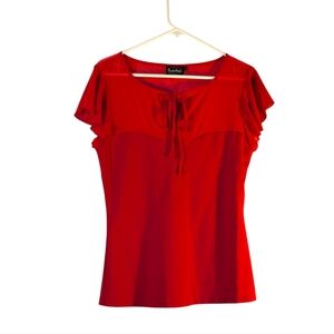 Voodoo Vixen Women's Red Sweetheart Top Size L